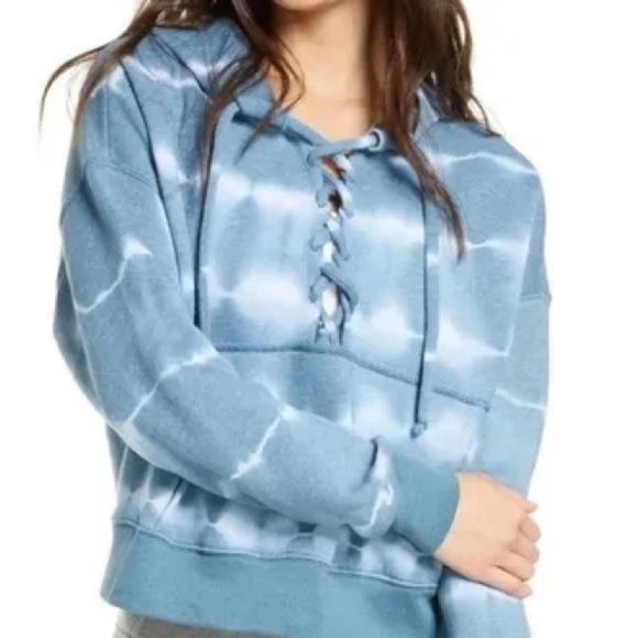 Free People Believer Tye Dye Hoodie - Ozark Mist - Picture 1 of 7